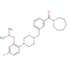 148583-38-4  1H-Azepine,1-[3-[[4-[4-fluoro-2-(1-methylethoxy)phenyl]-1-piperazinyl]methyl]benzoyl]hexahydro-