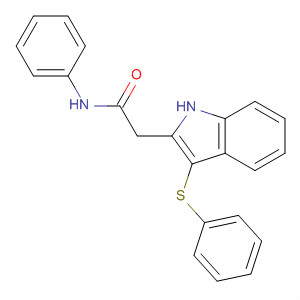 148900-45-2  1H-Indole-2-acetamide, N-phenyl-3-(phenylthio)-