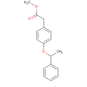 150000-84-3  Benzeneacetic acid, 4-(1-phenylethoxy)-, methyl ester
