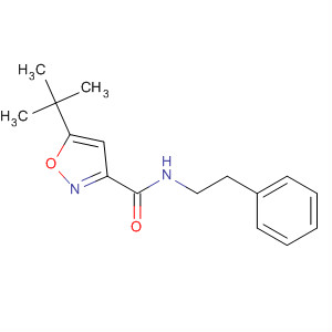 150516-86-2  3-Isoxazolecarboxamide, 5-(1,1-dimethylethyl)-N-(2-phenylethyl)-