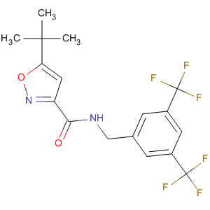 150517-22-9  3-Isoxazolecarboxamide,N-[[3,5-bis(trifluoromethyl)phenyl]methyl]-5-(1,1-dimethylethyl)-