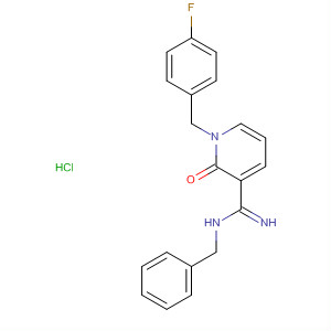 150970-75-5  3-Pyridinecarboximidamide,1-[(4-fluorophenyl)methyl]-1,2-dihydro-2-oxo-N-(phenylmethyl)-,monohydrochloride
