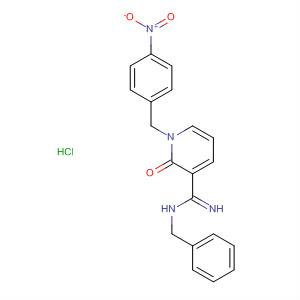 150970-76-6  3-Pyridinecarboximidamide,1,2-dihydro-1-[(4-nitrophenyl)methyl]-2-oxo-N-(phenylmethyl)-,monohydrochloride