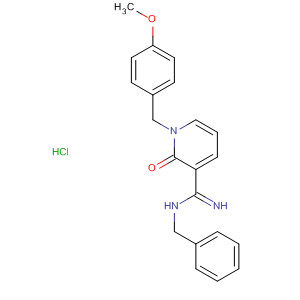 150970-77-7  3-Pyridinecarboximidamide,1,2-dihydro-1-[(4-methoxyphenyl)methyl]-2-oxo-N-(phenylmethyl)-,monohydrochloride