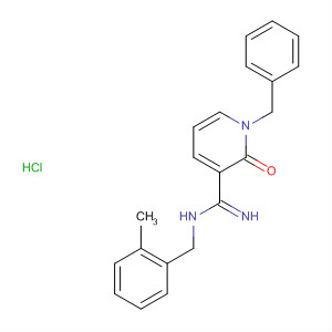 150970-82-4  3-Pyridinecarboximidamide,1,2-dihydro-N-[(2-methylphenyl)methyl]-2-oxo-1-(phenylmethyl)-,monohydrochloride