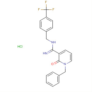 150970-85-7  3-Pyridinecarboximidamide,1,2-dihydro-2-oxo-1-(phenylmethyl)-N-[[4-(trifluoromethyl)phenyl]methyl]-, monohydrochloride