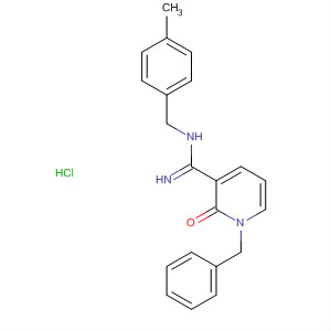 150970-87-9  3-Pyridinecarboximidamide,1,2-dihydro-N-[(4-methylphenyl)methyl]-2-oxo-1-(phenylmethyl)-,monohydrochloride