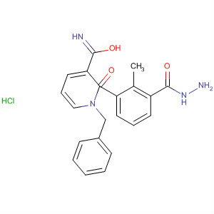 150970-94-8  3-Pyridinecarboximidic acid, 1,2-dihydro-2-oxo-1-(phenylmethyl)-,2-methyl-2-phenylhydrazide, monohydrochloride 150970-94-8  3-Pyridinecarboximidic acid, 1,2-dihydro-2-oxo-1-(phenylmethyl)-,2-methyl-2-phenylhydrazide, monohydrochloride