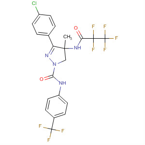 141128-38-3  1H-Pyrazole-1-carboxamide,3-(4-chlorophenyl)-4,5-dihydro-4-methyl-4-[(2,2,3,3,3-pentafluoro-1-oxopropyl)amino]-N-[4-(trifluoromethyl)phenyl]-