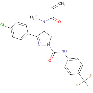 141129-39-7  1H-Pyrazole-1-carboxamide,3-(4-chlorophenyl)-4,5-dihydro-4-[methyl(1-oxo-2-propenyl)amino]-N-[4-(trifluoromethyl)phenyl]-