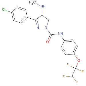 141130-37-2  1H-Pyrazole-1-carboxamide,3-(4-chlorophenyl)-4,5-dihydro-4-(methylamino)-N-[4-(1,1,2,2-tetrafluoroethoxy)phenyl]-