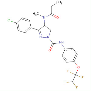 141130-42-9  1H-Pyrazole-1-carboxamide,3-(4-chlorophenyl)-4,5-dihydro-4-[methyl(1-oxopropyl)amino]-N-[4-(1,1,2,2-tetrafluoroethoxy)phenyl]-