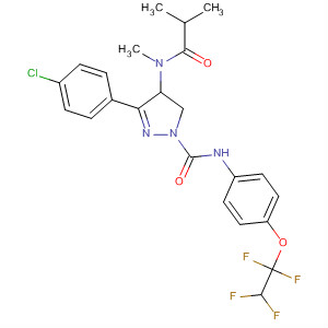 141130-43-0  1H-Pyrazole-1-carboxamide,3-(4-chlorophenyl)-4,5-dihydro-4-[methyl(2-methyl-1-oxopropyl)amino]-N-[4-(1,1,2,2-tetrafluoroethoxy)phenyl]-