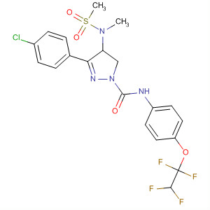 141130-46-3  1H-Pyrazole-1-carboxamide,3-(4-chlorophenyl)-4,5-dihydro-4-[methyl(methylsulfonyl)amino]-N-[4-(1,1,2,2-tetrafluoroethoxy)phenyl]-