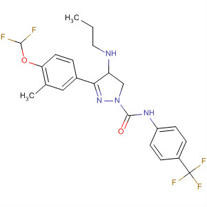 141132-02-7  1H-Pyrazole-1-carboxamide,3-[4-(difluoromethoxy)-3-methylphenyl]-4,5-dihydro-4-(propylamino)-N-[4-(trifluoromethyl)phenyl]-