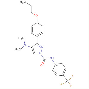 141132-46-9  1H-Pyrazole-1-carboxamide,4-(dimethylamino)-4,5-dihydro-3-(4-propoxyphenyl)-N-[4-(trifluoromethyl)phenyl]-