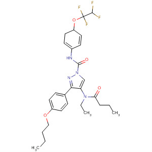 141133-11-1  1H-Pyrazole-1-carboxamide,3-(4-butoxyphenyl)-4-[ethyl(1-oxobutyl)amino]-4,5-dihydro-N-[4-(1,1,2,2-tetrafluoroethoxy)phenyl]-