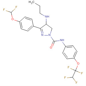 141133-61-1  1H-Pyrazole-1-carboxamide,3-[4-(difluoromethoxy)phenyl]-4,5-dihydro-4-(propylamino)-N-[4-(1,1,2,2-tetrafluoroethoxy)phenyl]-