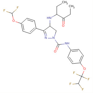 141133-65-5  1H-Pyrazole-1-carboxamide,3-[4-(difluoromethoxy)phenyl]-4,5-dihydro-4-[(1-oxopropyl)propylamino]-N-[4-(1,1,2,2-tetrafluoroethoxy)phenyl]-