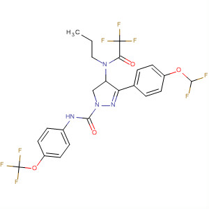 141133-71-3  1H-Pyrazole-1-carboxamide,3-[4-(difluoromethoxy)phenyl]-4,5-dihydro-4-[propyl(trifluoroacetyl)amino]-N-[4-(trifluoromethoxy)phenyl]-