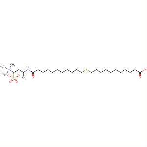 141135-57-1  1-Propanaminium,3-[[11-[(10-carboxydecyl)thio]-1-oxoundecyl]amino]-N,N,N-trimethyl-,methyl sulfate