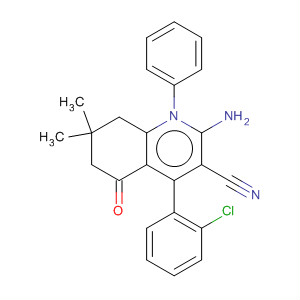 141138-43-4  3-Quinolinecarbonitrile,2-amino-4-(chlorophenyl)-5,6,7,8-tetrahydro-7,7-dimethyl-5-oxo-1-phenyl-