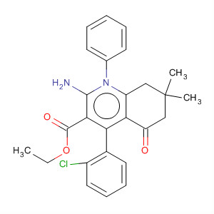 141138-44-5  3-Quinolinecarboxylic acid,2-amino-4-(chlorophenyl)-5,6,7,8-tetrahydro-7,7-dimethyl-5-oxo-1-phenyl-, ethyl ester