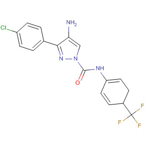 141179-88-6  1H-Pyrazole-1-carboxamide,4-amino-3-(4-chlorophenyl)-4,5-dihydro-N-[4-(trifluoromethyl)phenyl]-