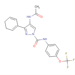 141180-07-6  1H-Pyrazole-1-carboxamide,4-(acetylamino)-4,5-dihydro-3-phenyl-N-[4-(trifluoromethoxy)phenyl]-