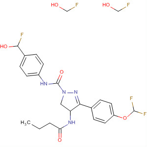 141180-29-2  1H-Pyrazole-1-carboxamide,3-[4-(difluoromethoxy)phenyl]-4,5-dihydro-4-[(1-oxobutyl)amino]-N-[4-(trifluoromethoxy)phenyl]-