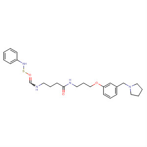 141184-09-0  Butanamide,4-[[(phenylamino)thioxomethyl]amino]-N-[3-[3-(1-pyrrolidinylmethyl)phenoxy]propyl]-