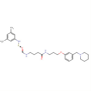 141184-11-4  Butanamide,4-[[[(3,5-dimethylphenyl)amino]thioxomethyl]amino]-N-[3-[3-(1-piperidinylmethyl)phenoxy]propyl]-