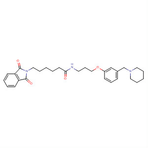 141184-29-4  2H-Isoindole-2-hexanamide,1,3-dihydro-1,3-dioxo-N-[3-[3-(1-piperidinylmethyl)phenoxy]propyl]-