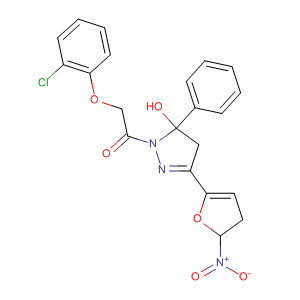 141244-76-0  1H-Pyrazol-5-ol,1-[(2-chlorophenoxy)acetyl]-4,5-dihydro-3-(5-nitro-2-furanyl)-5-phenyl-