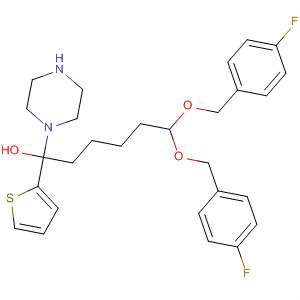 141267-59-6  1-Piperazinebutanol,4-[2,2-bis[(4-fluorophenyl)methoxy]ethyl]-a-2-thienyl-