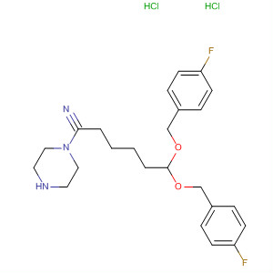 141267-72-3  1-Piperazinebutanenitrile, 4-[2,2-bis[(4-fluorophenyl)methoxy]ethyl]-,dihydrochloride