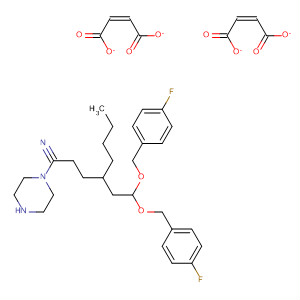 141267-76-7  1-Piperazineoctanenitrile, 4-[2,2-bis[(4-fluorophenyl)methoxy]ethyl]-,(Z)-2-butenedioate (1:2)