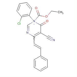 141276-97-3  3-Pyridazinecarboxylic acid,1-(2-chlorophenyl)-5-cyano-1,6-dihydro-6-oxo-4-(2-phenylethenyl)-, ethylester