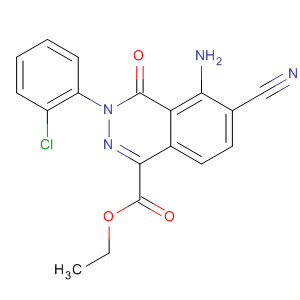 141277-05-6  1-Phthalazinecarboxylic acid,5-amino-3-(2-chlorophenyl)-6-cyano-3,4-dihydro-4-oxo-, ethyl ester