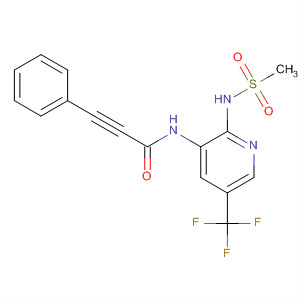 141284-15-3  2-Propynamide,N-[2-[(methylsulfonyl)amino]-5-(trifluoromethyl)-3-pyridinyl]-3-phenyl-