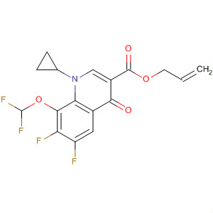 141290-04-2  3-Quinolinecarboxylic acid,1-cyclopropyl-8-(difluoromethoxy)-6,7-difluoro-1,4-dihydro-4-oxo-,2-propenyl ester