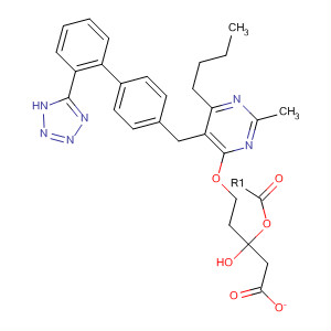 141309-80-0  1-Propanol,3-[[6-butyl-2-methyl-5-[[2'-(1H-tetrazol-5-yl)[1,1'-biphenyl]-4-yl]methyl]-4-pyrimidinyl]oxy]-, acetate (ester)