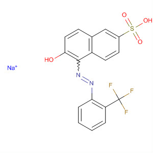 141341-30-2  2-Naphthalenesulfonic acid,6-hydroxy-5-[[2-(trifluoromethyl)phenyl]azo]-, monosodium salt