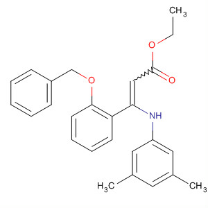 141367-77-3  2-Propenoic acid,3-[(3,5-dimethylphenyl)amino]-3-[2-(phenylmethoxy)phenyl]-, ethyl ester