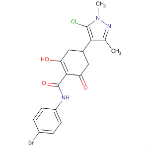 141390-01-4  1-Cyclohexene-1-carboxamide,N-(4-bromophenyl)-4-(5-chloro-1,3-dimethyl-1H-pyrazol-4-yl)-2-hydroxy-6-oxo-