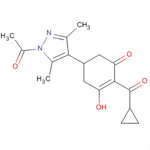 141390-38-7  1H-Pyrazole,1-acetyl-4-[4-(cyclopropylcarbonyl)-3-hydroxy-5-oxo-3-cyclohexen-1-yl]-3,5-dimethyl-
