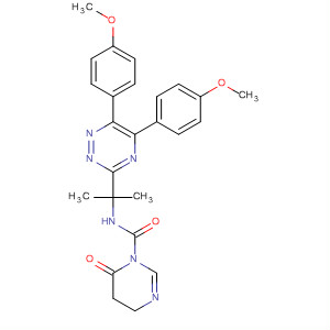 141424-59-1  3-Pyridazinecarboxamide,N-[1-[5,6-bis(4-methoxyphenyl)-1,2,4-triazin-3-yl]-1-methylethyl]-1,4,5,6-tetrahydro-6-oxo-