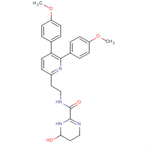 141424-83-1  3-Pyridazinecarboxamide,N-[2-[5,6-bis(4-methoxyphenyl)-2-pyridinyl]ethyl]-1,4,5,6-tetrahydro-6-oxo-