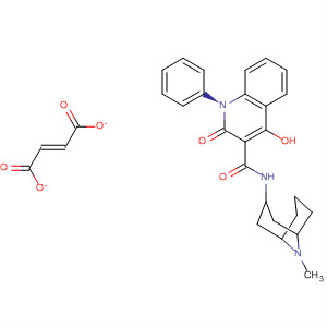 141433-53-6  3-Quinolinecarboxamide,1,2-dihydro-4-hydroxy-N-(9-methyl-9-azabicyclo[3.3.1]non-3-yl)-2-oxo-1-phenyl-, endo-, (E)-2-butenedioate (1:1)