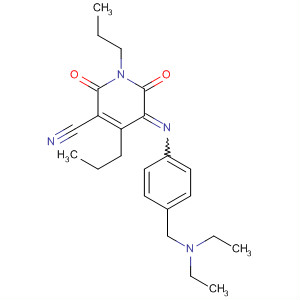141433-75-2  3-Pyridinecarbonitrile,5-[[4-(diethylamino)methylphenyl]imino]-1,2,5,6-tetrahydro-2,6-dioxo-1,4-dipropyl-
